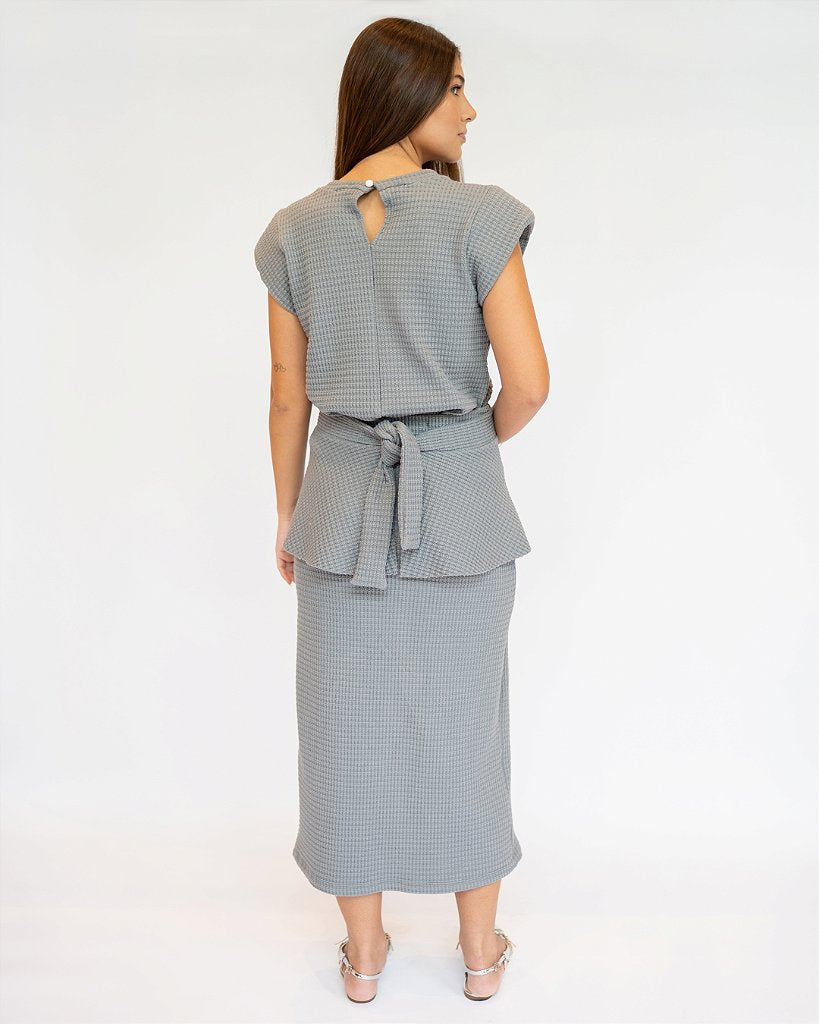 Blusa malha Bee Cinza