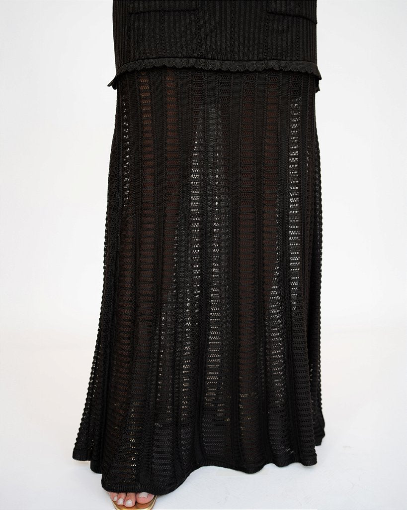 Vestido Tricot Gabrielle Preto e Branco