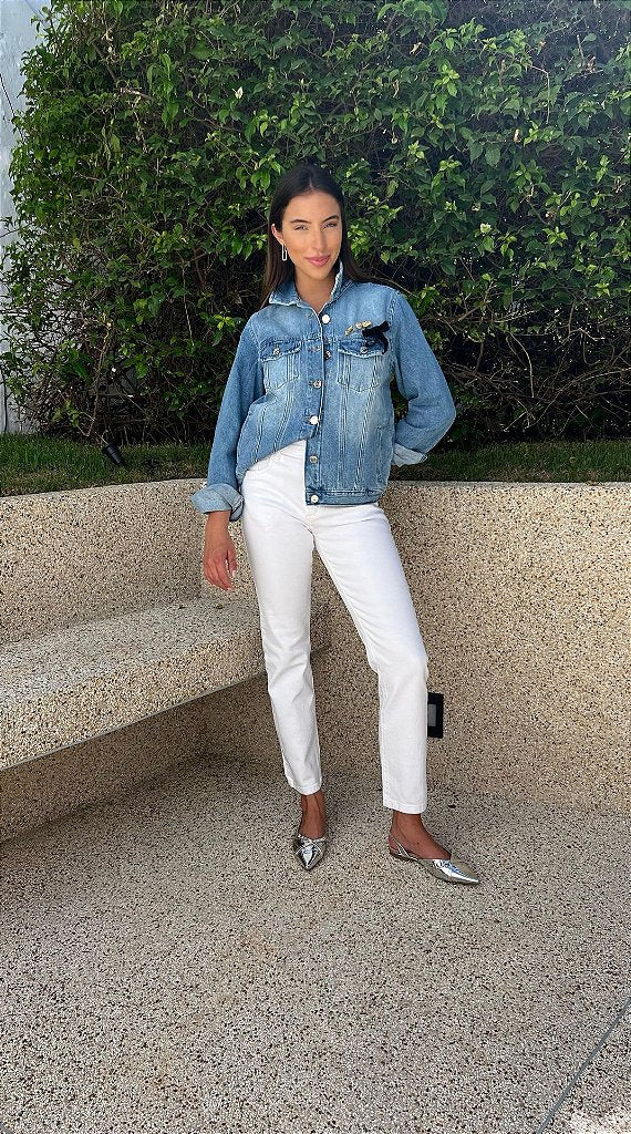 Jaqueta denim lisa