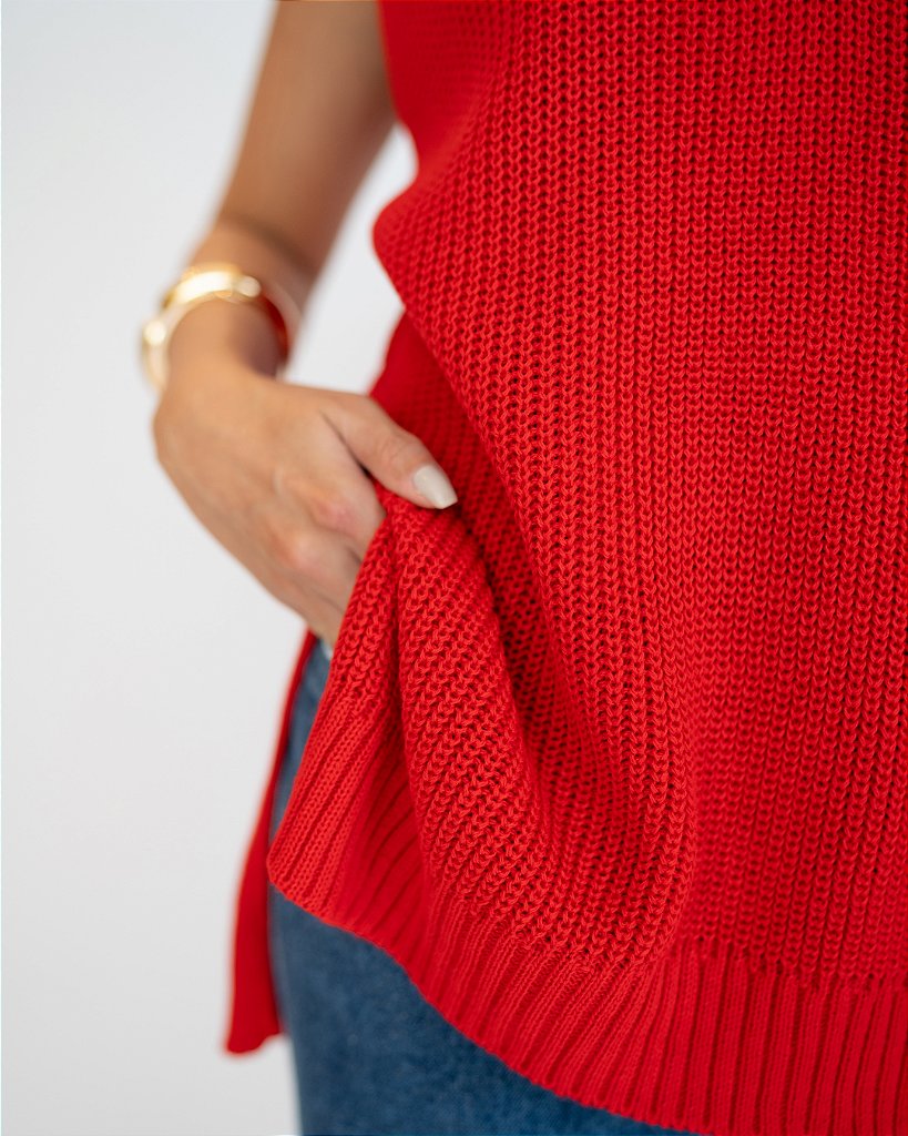 Colete Tricot Mia Vermelho
