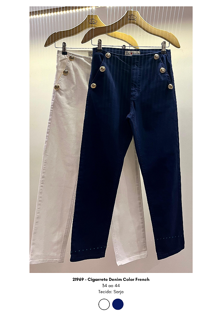 Cigarrete Denim Color Marinho