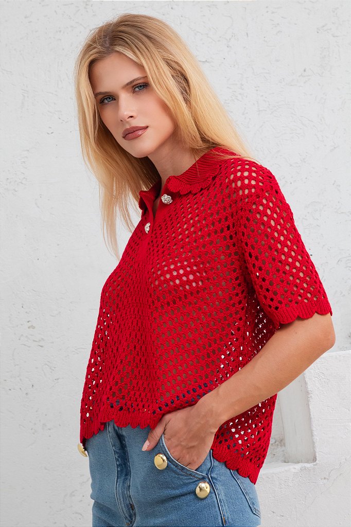 Blusa Tricot Air Vermelho
