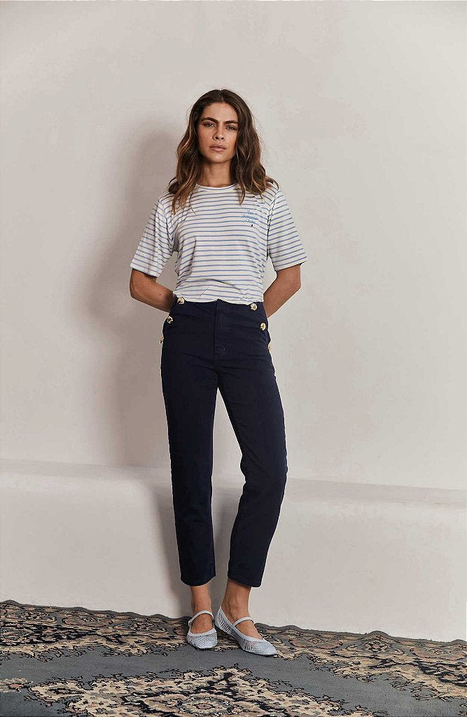 Cigarrete Denim Color Marinho
