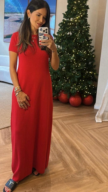 Vestido Tricot Vermelho Cruise