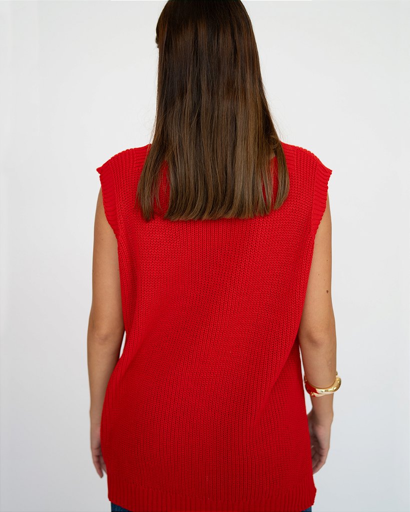 Colete Tricot Mia Vermelho