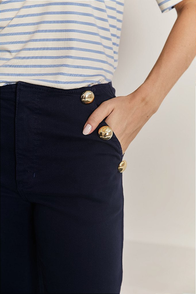 Cigarrete Denim Color Marinho