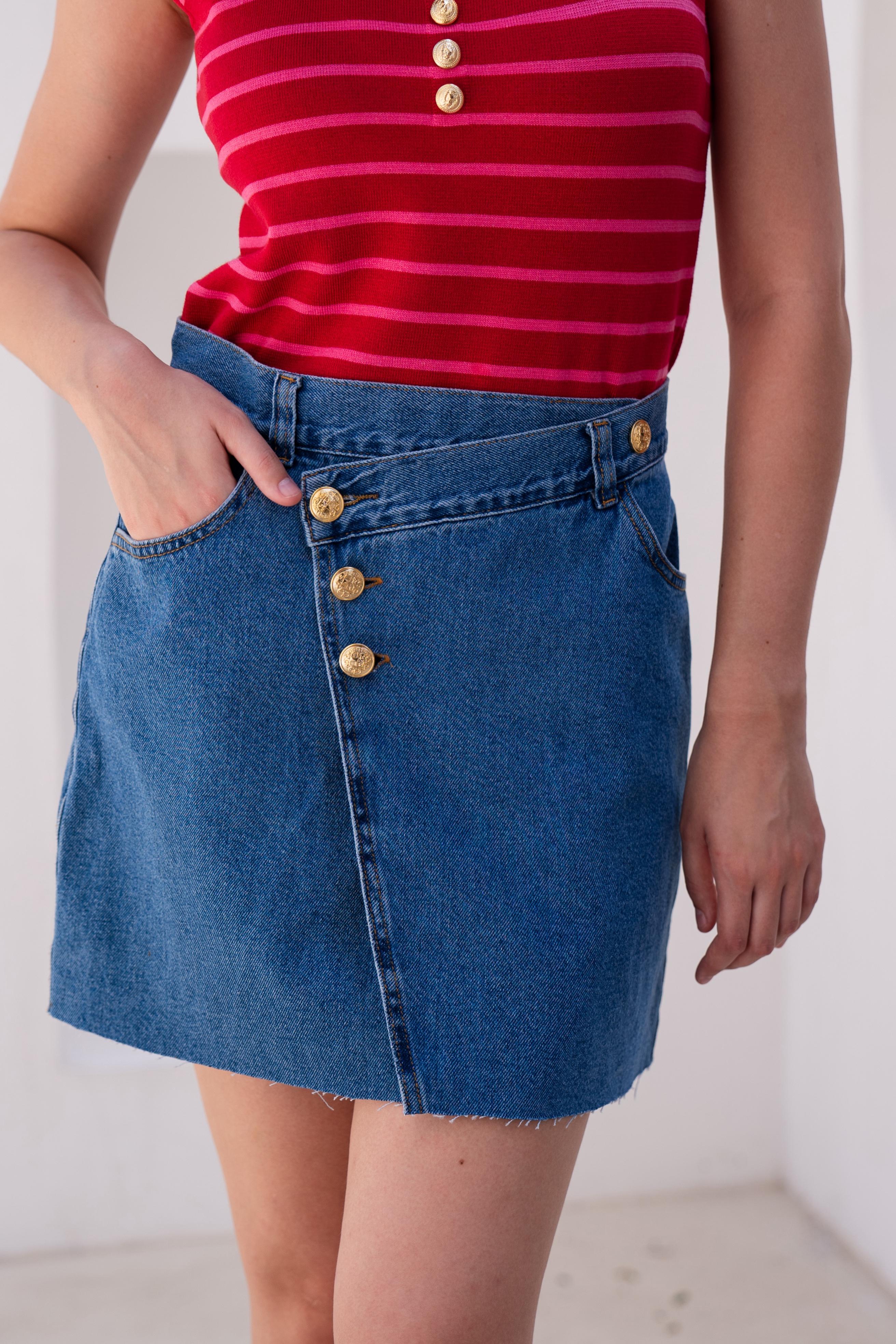 Saia jeans Balmain
