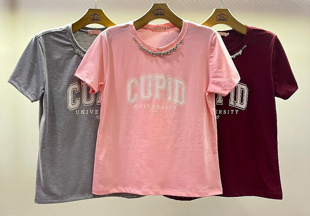 Tee malha Cupid Cinza Mescla