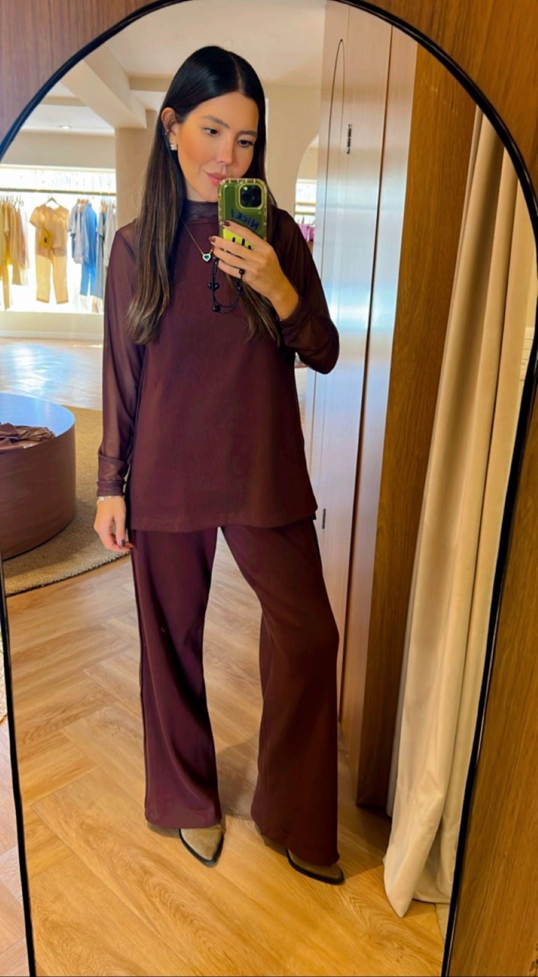Conjunto Malha Anne Marron