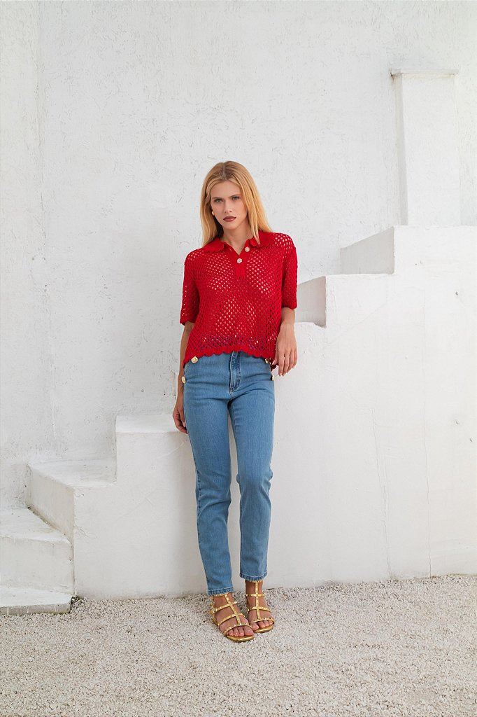 Blusa Tricot Air Vermelho