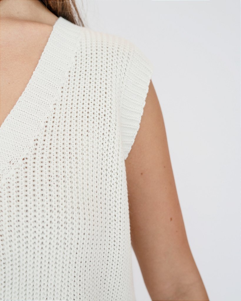 Colete Tricot Mia Off White