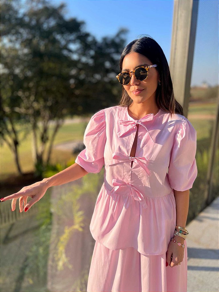 Blusa Tricoline Amelie ROSA