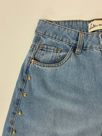 Calça Jeans Wide Tachinhas