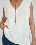 Colete Tricot Mia Off White