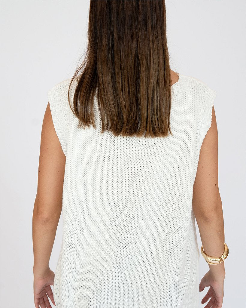 Colete Tricot Mia Off White