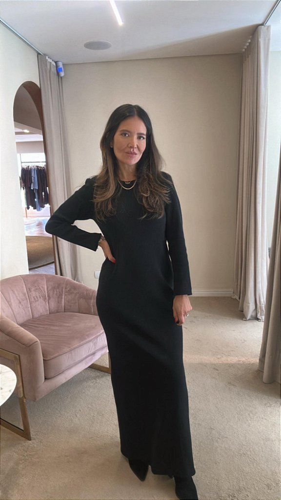 Vestido Malha Anne Preto