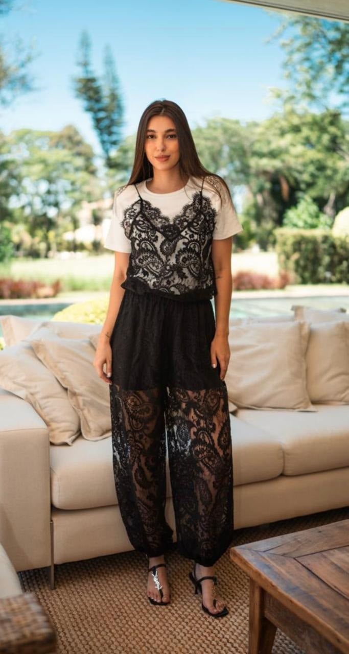 Calça Renda Harem