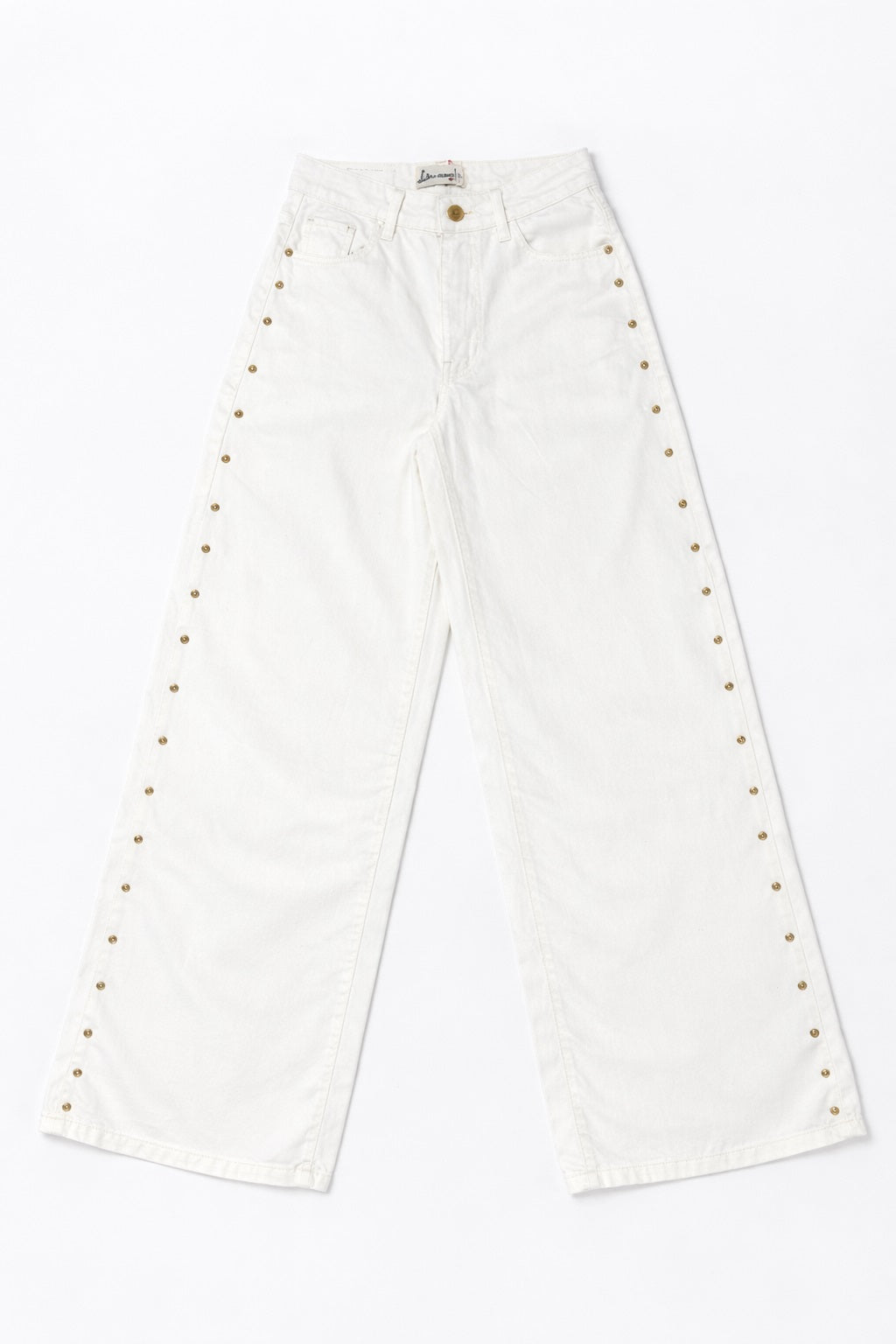 Calça Jeans Branca Tachinhas