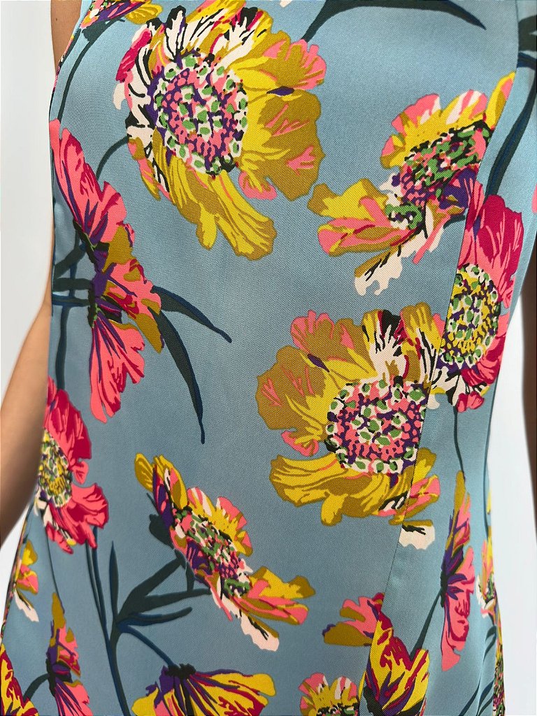 Vestido floral Natalie Azul