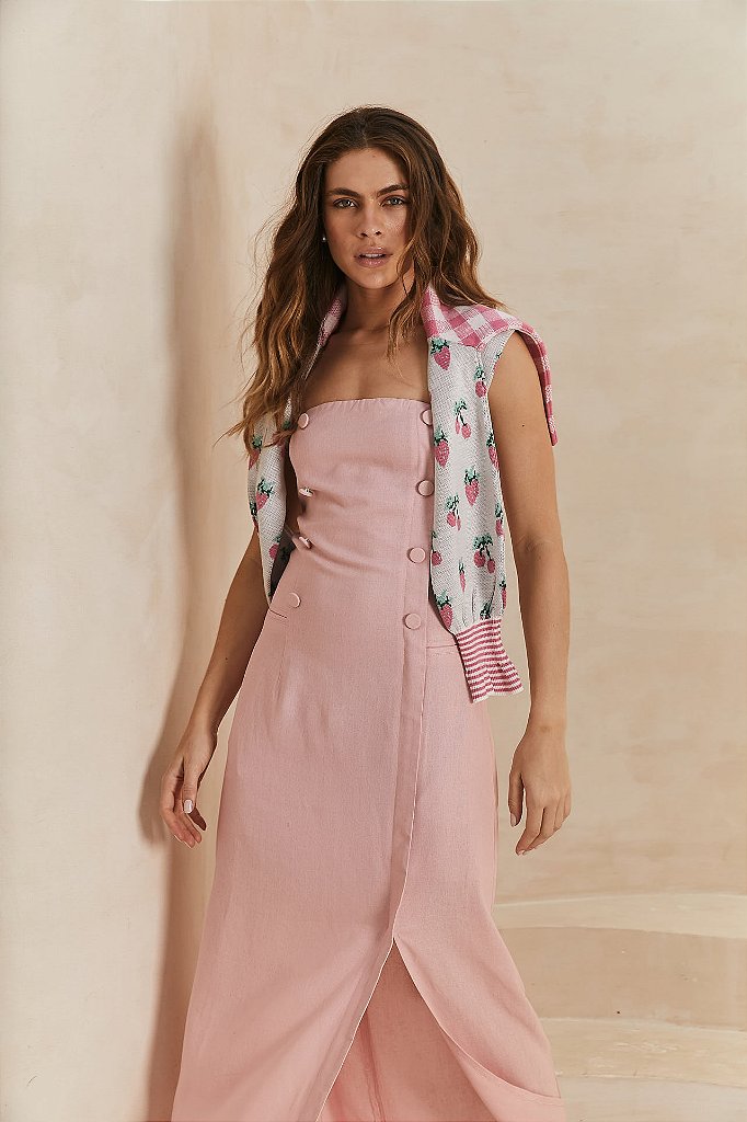 Vestido Tomara Que Caia Linho