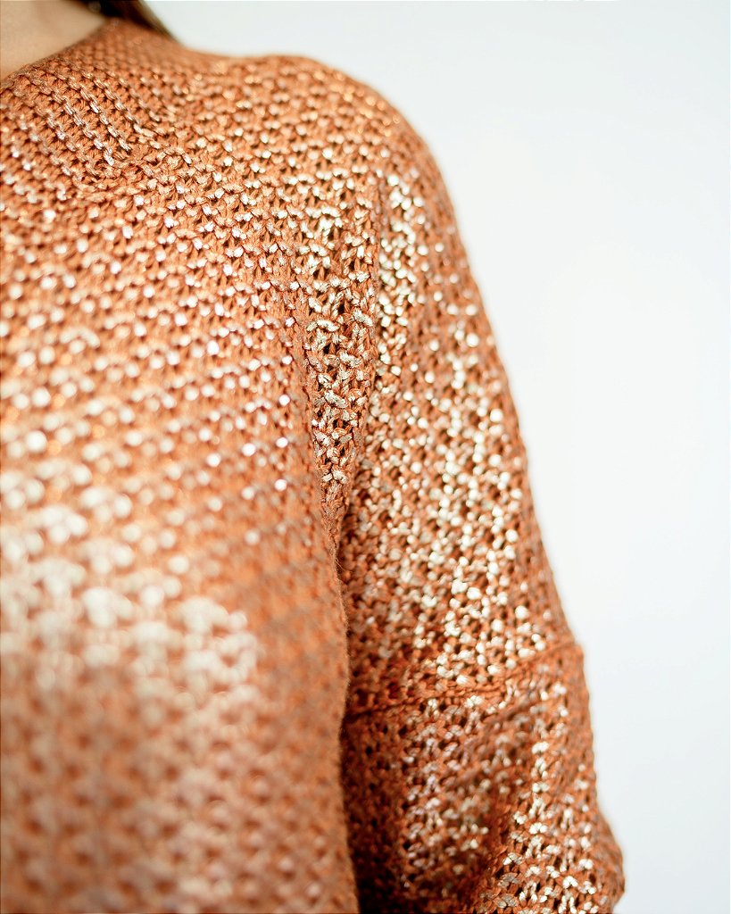 Casaqueto tricot Shine Cobre