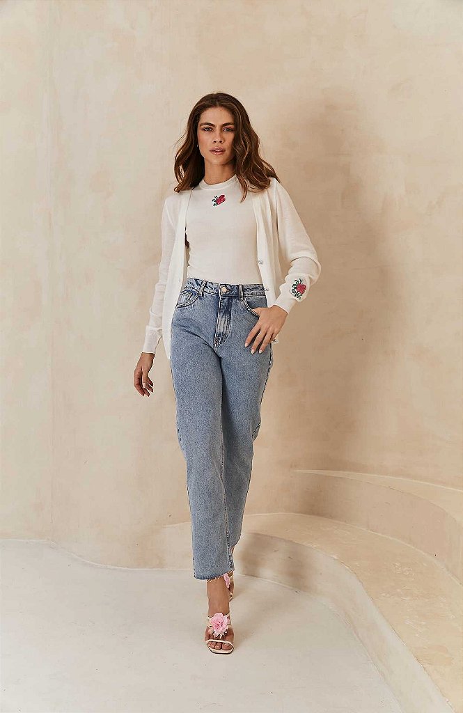 Casaco tricot Floral