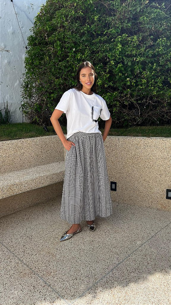 Tee Pocket Lace Branca