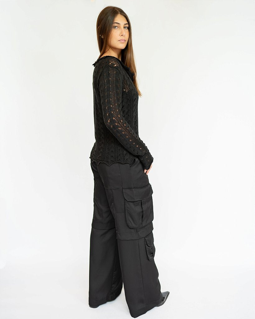 Blusa Crochet Serena PRETA