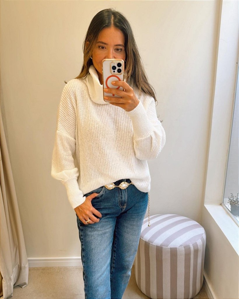 Blusa Tricot Aspen Off White