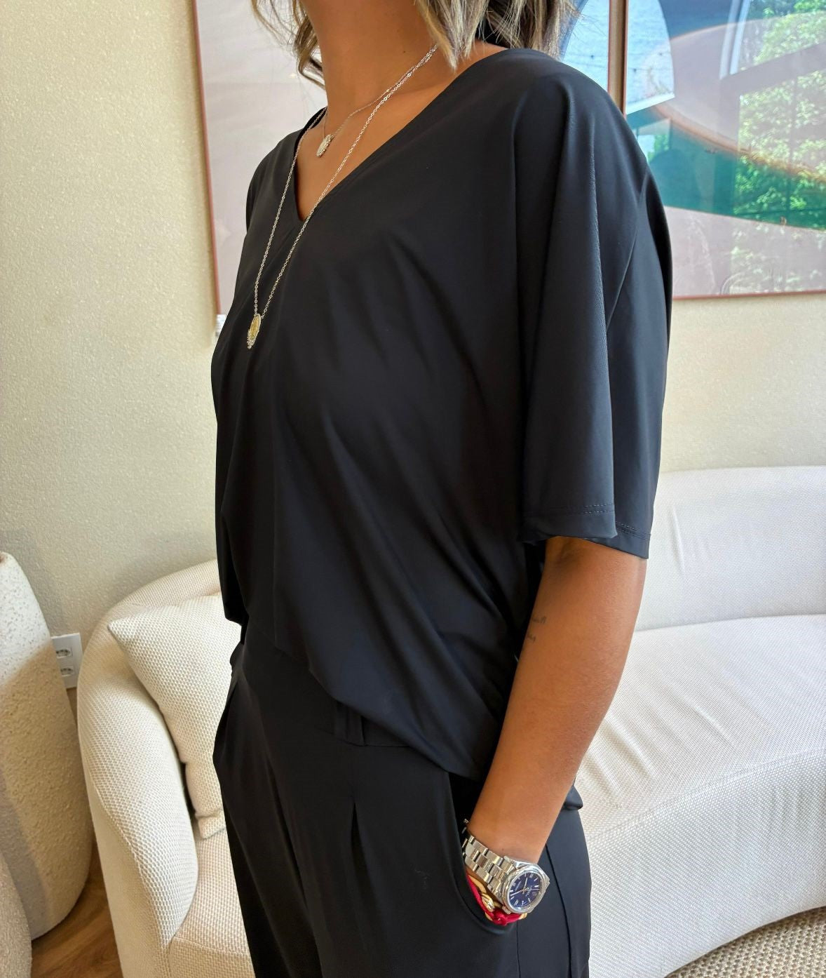 Blusa Fluity Preto Gio