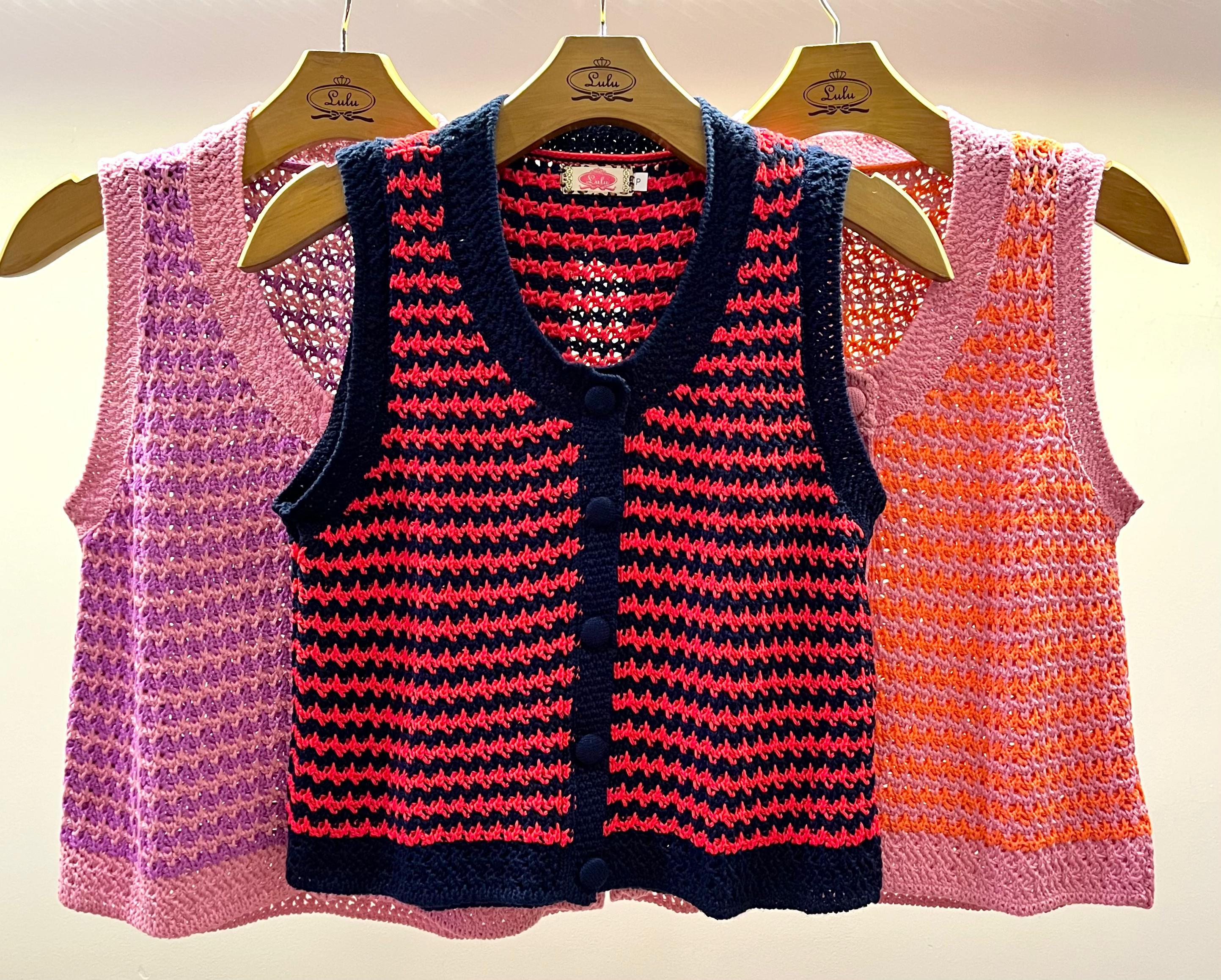 Blusa tricot listrada ROSA FUCSIA