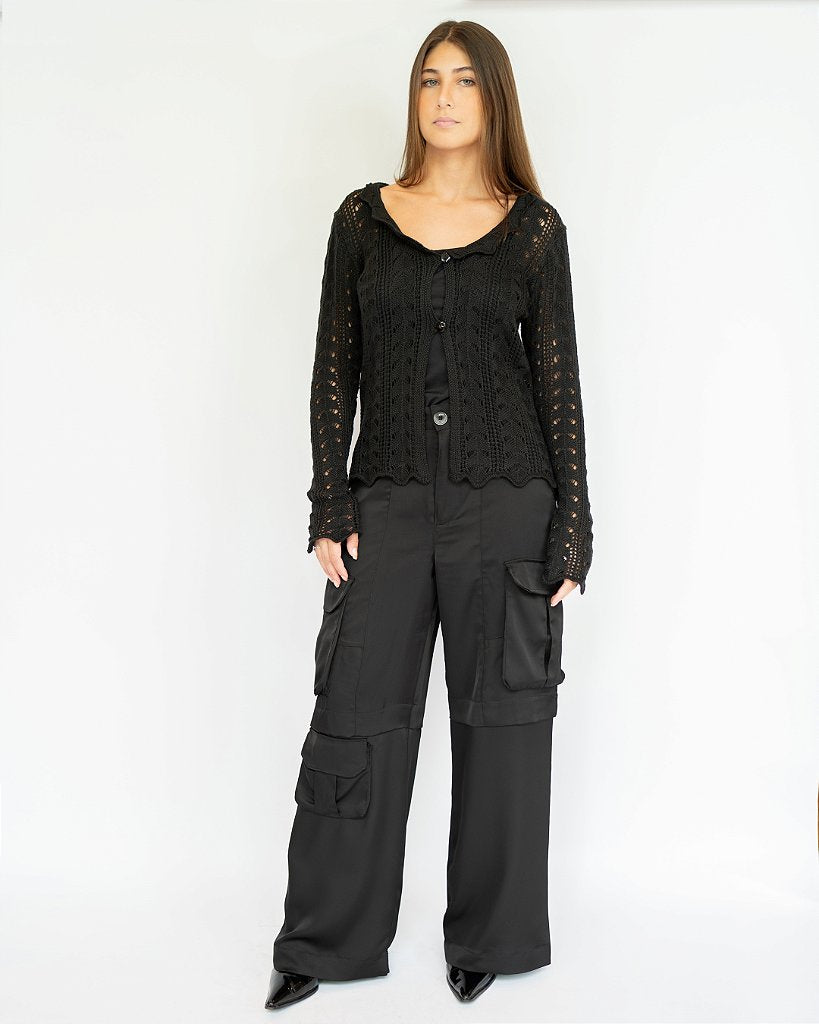 Blusa Crochet Serena PRETA