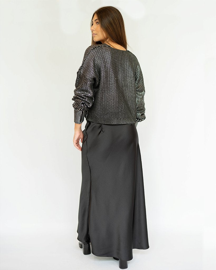 Casaqueto tricot Shine Preto
