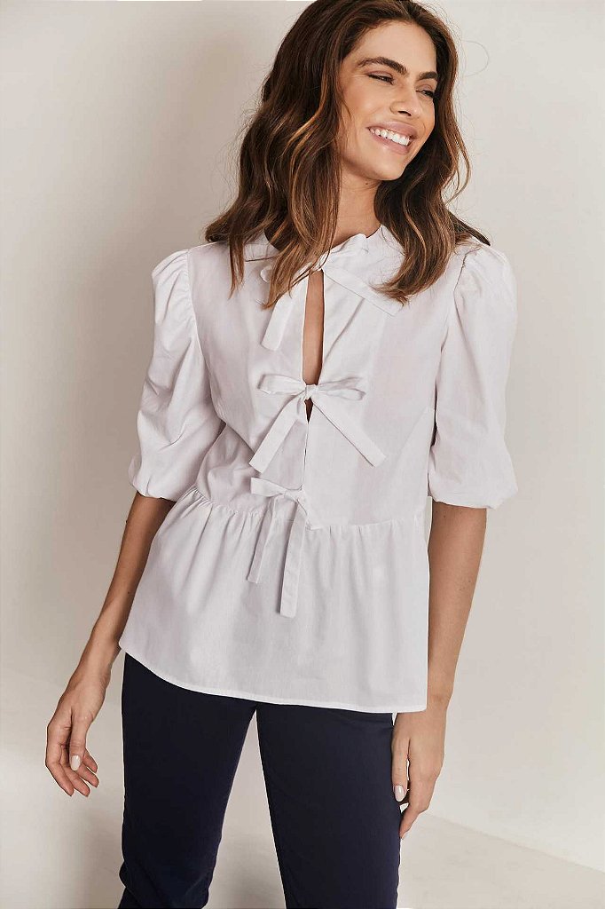 Blusa Tricoline  Amelie BRANCO