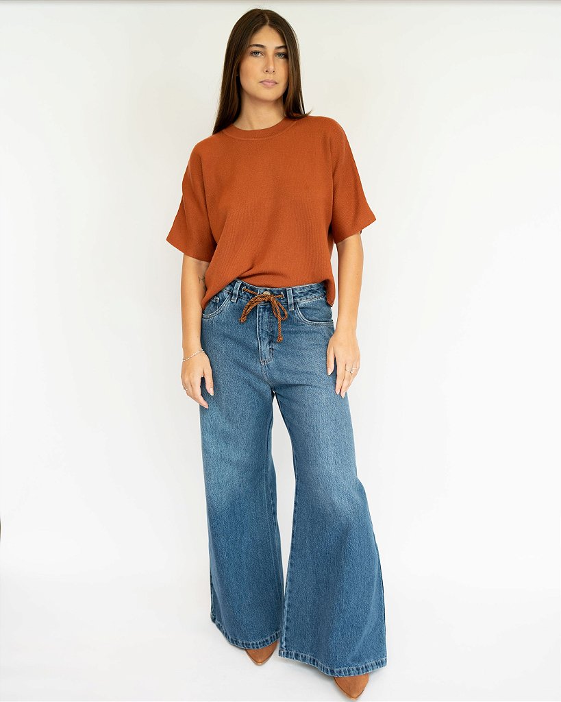 Blusa Tricot Chloé Caramelo