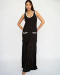Vestido Tricot Gabrielle Preto e Branco