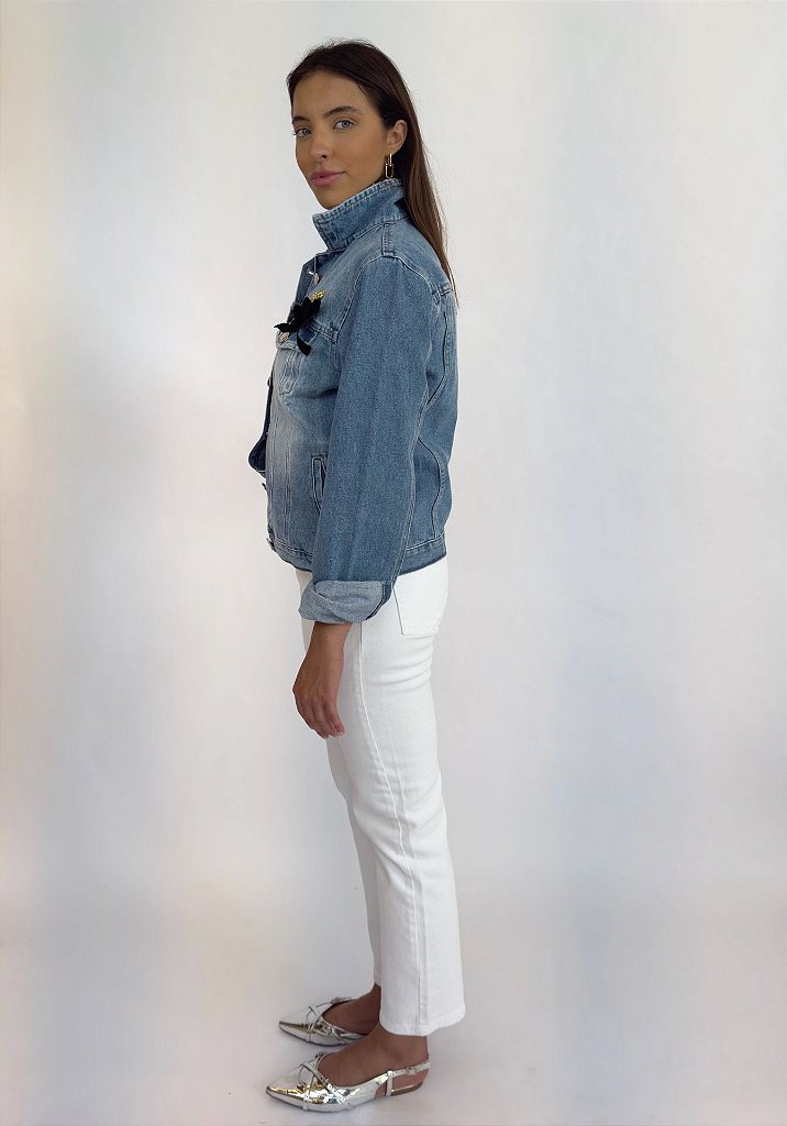 Jaqueta denim lisa