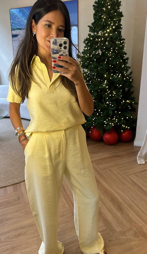 Blusa Alfaiataria Polo Amarelo