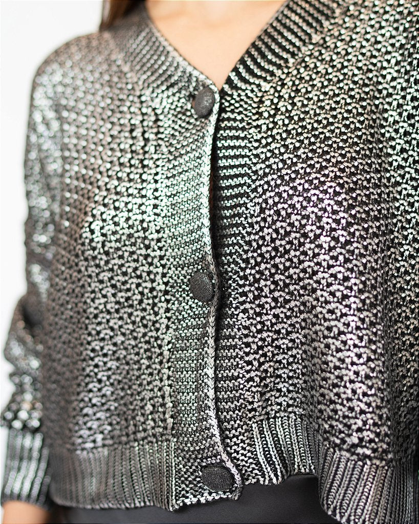 Casaqueto tricot Shine Preto