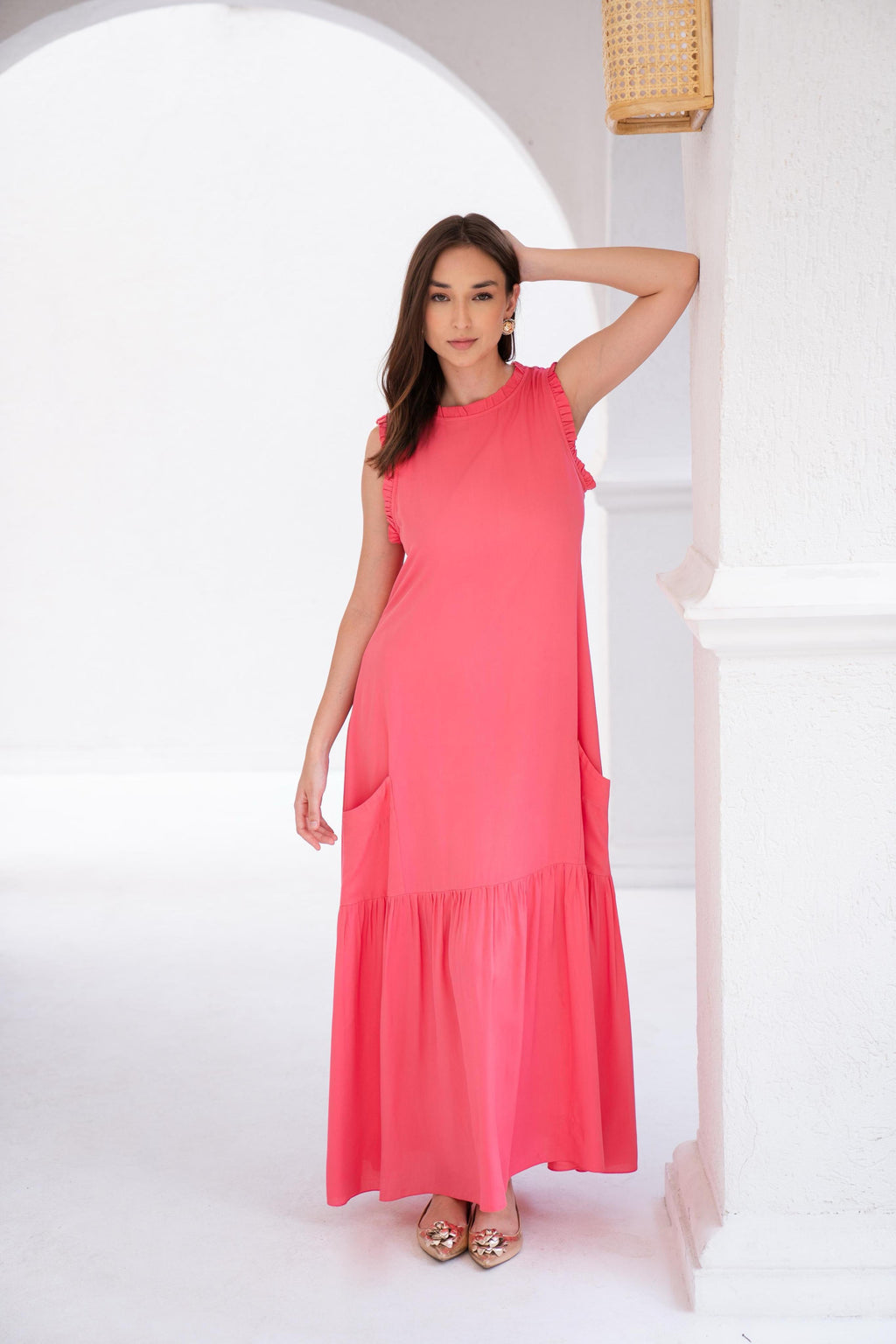 Vestido viscose Clementine ROSA