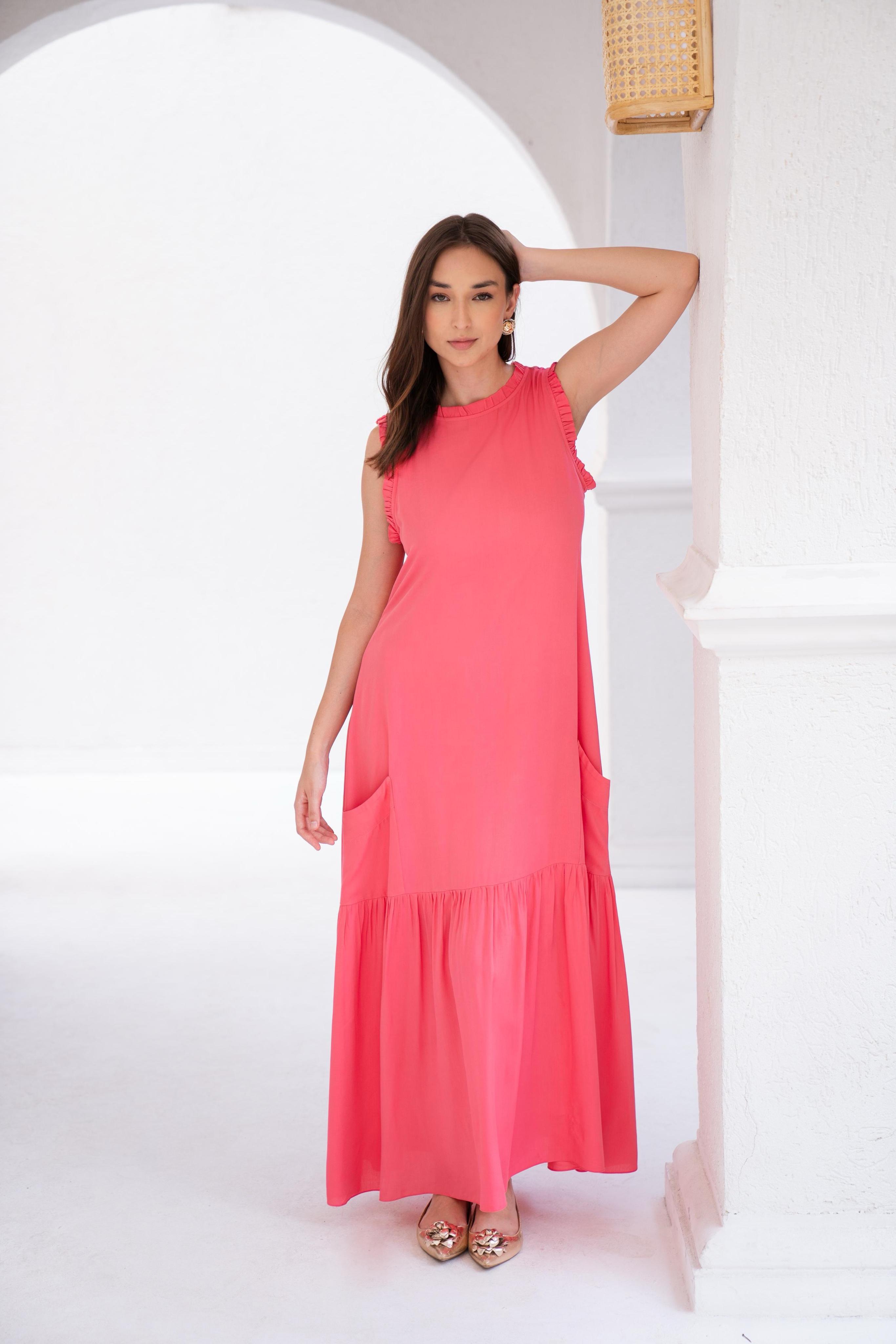 Vestido viscose Clementine ROSA