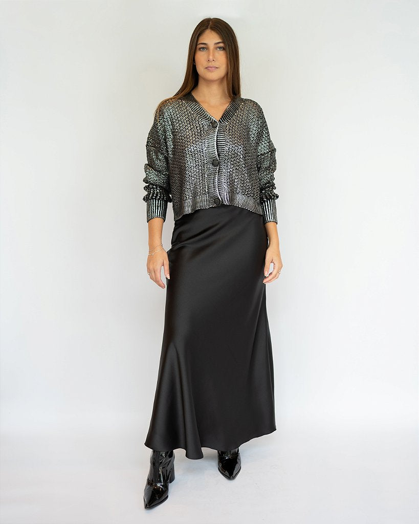 Casaqueto tricot Shine Preto