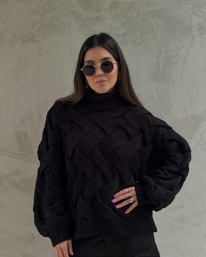 Blusa Tricot Cher Preto