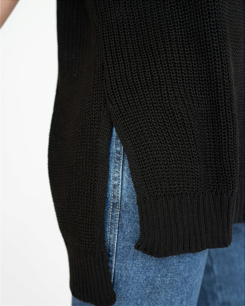 Colete Tricot Mia Preto