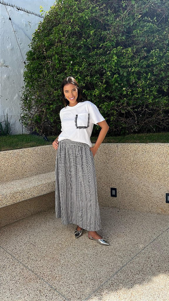 Tee Pocket Lace Branca