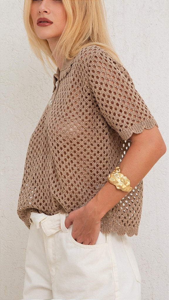Blusa Tricot Air Ouro