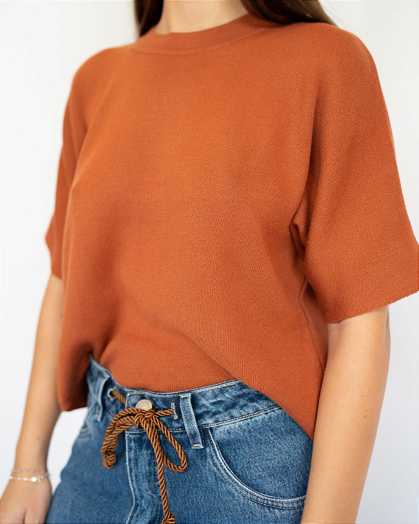 Blusa Tricot Chloé Caramelo