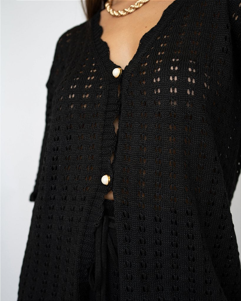 Conjunto Tricot Bergdorf Preto