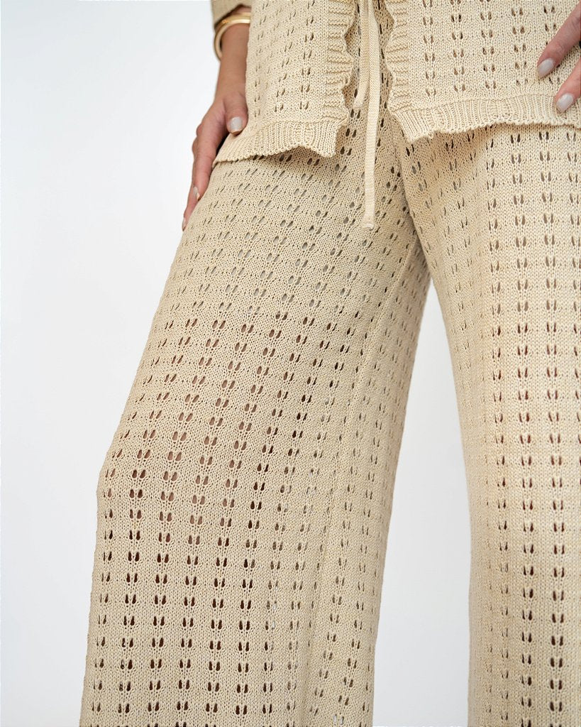 Conjunto Tricot Bergdorf Bege