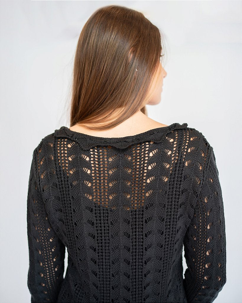 Blusa Crochet Serena PRETA